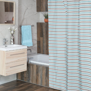 Modern White Blue Grey Chevron