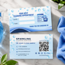 Modern White Blue Professional Cleaning Service
