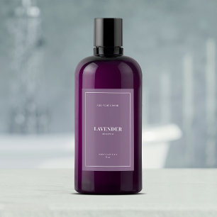 Modern White Border Editable Colour Product Label