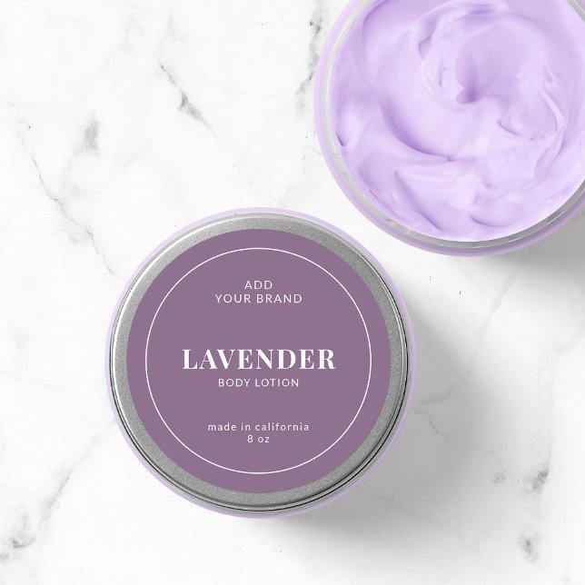 Modern White Border Editable Colour Product Label (Creator Uploaded)