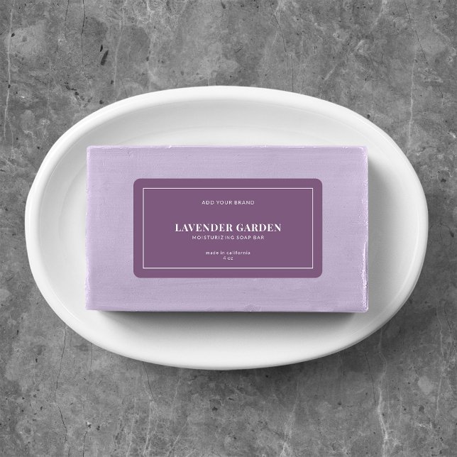 Modern White Border Editable Colour Product Label (Creator Uploaded)