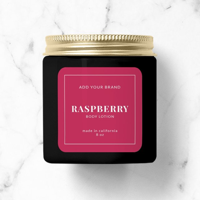 Modern White Border Editable Colour Product Label (Creator Uploaded)