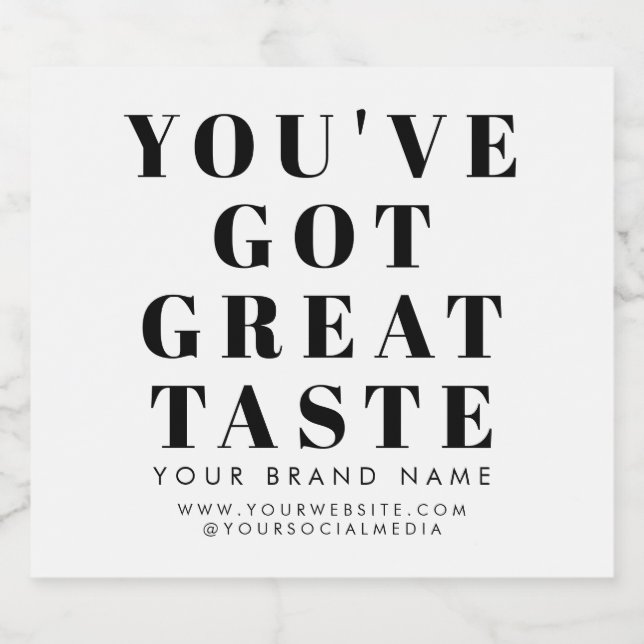 Modern white box packaging label (Single Label)