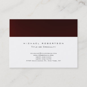 Modern White Browny Red Chubby Business Card
