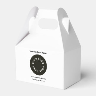 Modern White Business Add Your Logo Favor Box
