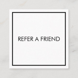 Modern White Elegant  Beauty Salon Referral Card