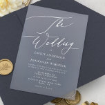 Modern White Elegant Wedding Acrylic Invitations<br><div class="desc">Link Here To See Zazzle Review This Product https://www.youtube.com/watch?v=R1R26IzwDDg ***this design is part of a collection*** _______________________ this design template is fully editable and customizable by you the customer - click personalize further button if you wish to move, add, delete, or make significant changes to the design _______________________ *if you...</div>