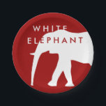 Modern White Elephant Holiday Party Paper Plate<br><div class="desc">By Redefined Designs</div>