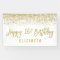 Modern White Faux Gold Glitter 16th Birthday