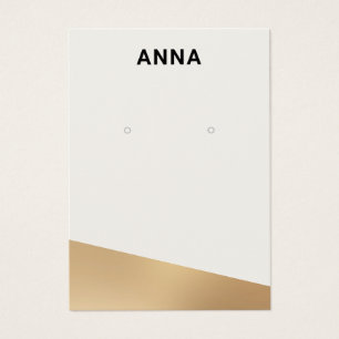 Modern White Gold Jewellery Earring Display Card