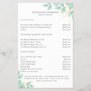 Modern, white-green Leafy Flyer