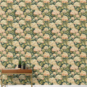 Modern White Hydrangea Wallpaper
