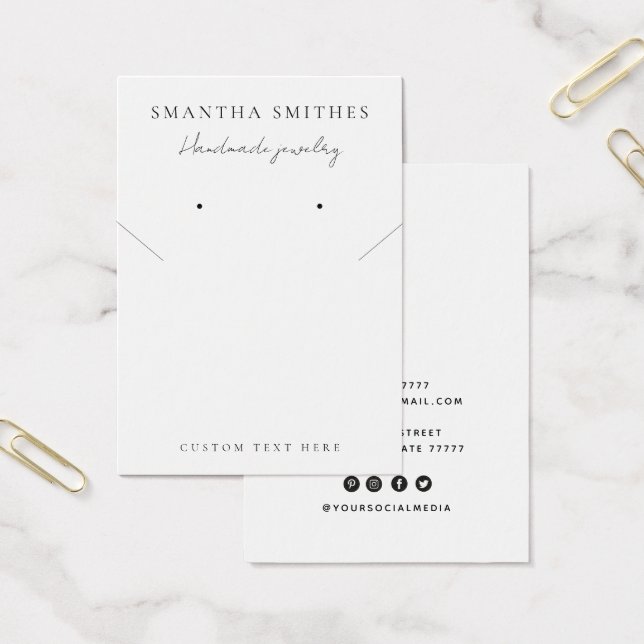 Modern White Jewellery necklace earring display Ca (Office)