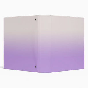 Modern White Lavender Lilac Ombre Gradient  Binder