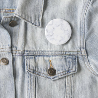Modern White Marble 2 Inch Round Button