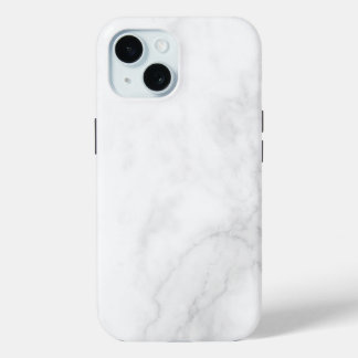 Modern White Marble iPhone 15 Case