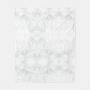 Modern White Marble Fleece Blanket