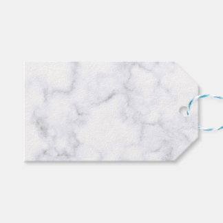 Modern White Marble Gift Tags