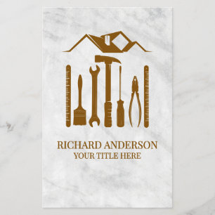 Modern White Marble Handyman Auto Repair Service Flyer