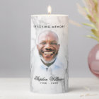 Modern White Marble In Loving Memory Photo Tribute