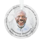 Modern White Marble In Loving Memory Photo Tribute