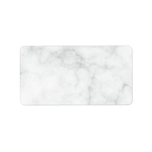 Modern White Marble Label