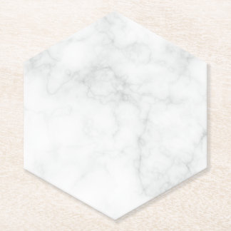 Modern White Marble Paper Coaster