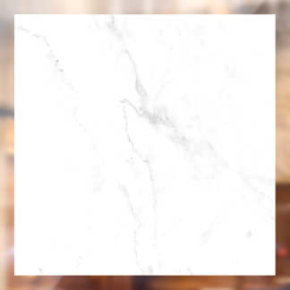 Modern White Marble Window Cling