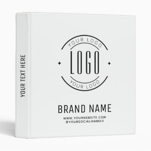 Modern white minimalist logo business  binder