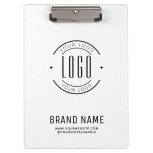 Modern white minimalist logo business  clipboard