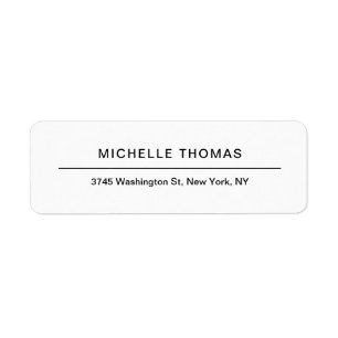 Modern White Minimalist Plain Elegant