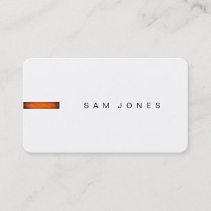 Modern White Orange Business Card