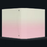 Modern White Pastel Pink  Ombre Gradient  Binder<br><div class="desc">Pastel Pink Ombre Gradient paper binder. Modern ombre,  gradient office & school binders</div>