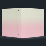 Modern White Pastel Pink  Ombre Gradient  Binder<br><div class="desc">Pastel Pink Ombre Gradient paper binder. Modern ombre,  gradient office & school binders</div>