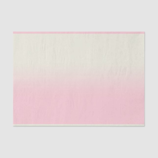 Modern White Pastel Pink  Ombre Gradient  Tissue Paper (Front)