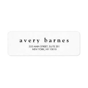 Modern White Professional Modern Label