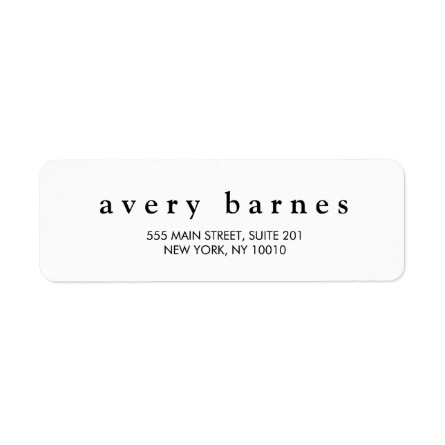 Modern White Professional Modern Label (Front)