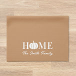 Modern White Pumpkin Thanksgiving Family Name Kitchen Towel<br><div class="desc">Custom-designed festive kitchen towel for the autumn fall season featuring modern rustic white pumpkin design with personalized family name.</div>