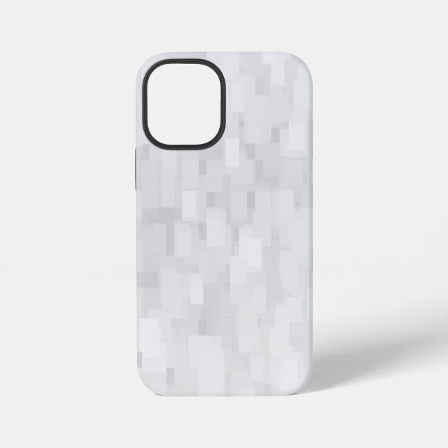 Modern White Square Pattern iPhone Case (Back)