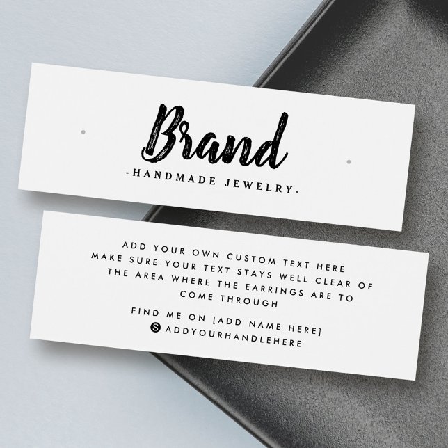 Modern white stud earring display card (Modern white stud earring display card)