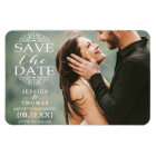 Modern White Swirls | Custom Photo Save The Date