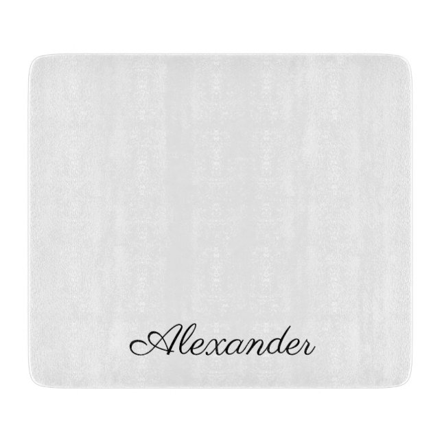 Modern White template,  Black Script Kitchen   Cutting Board (Front)
