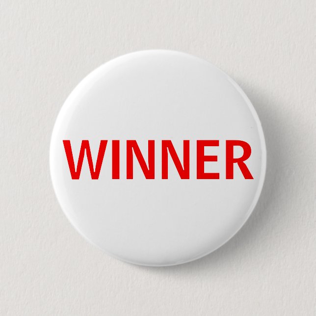 modern white Winner Pin (Front)