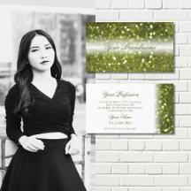 Modern White Yellow Green Sparkle Glitter Stylish