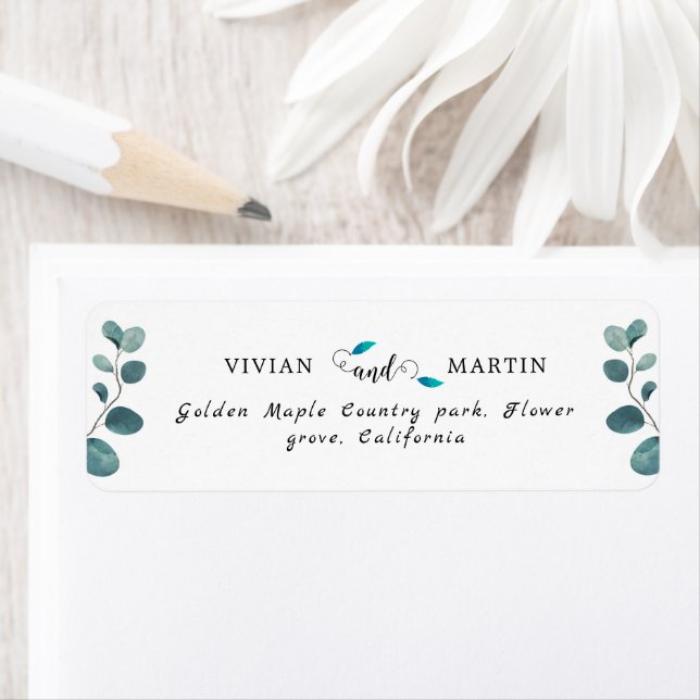 Modern Wild Forest vibe Calligraphy return address (Insitu)