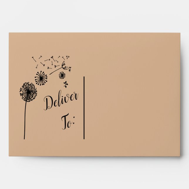 Modern Wild Garden Decorative Custom Envelope (Front)