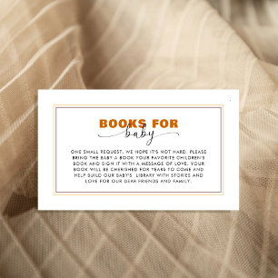  modern Wild One “Book for Baby” Enclosure Card