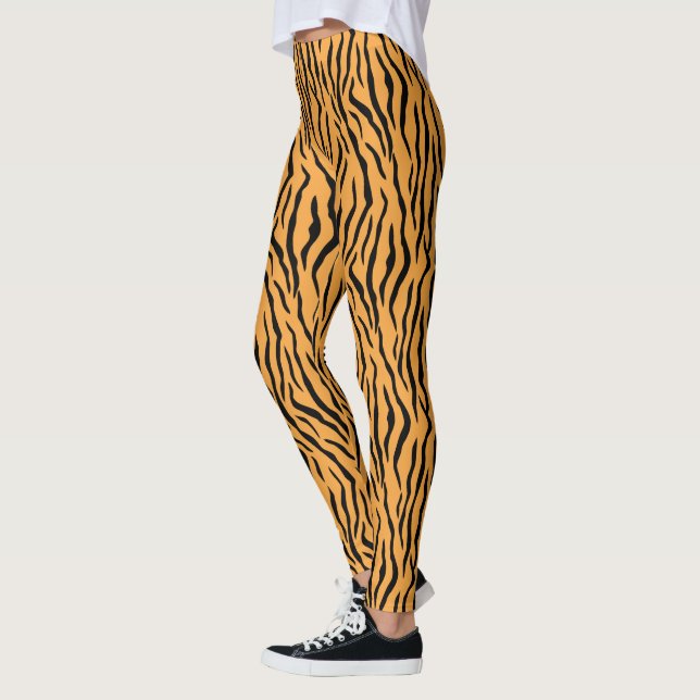 Modern Wild Tiger Pattern Leggings (Left)