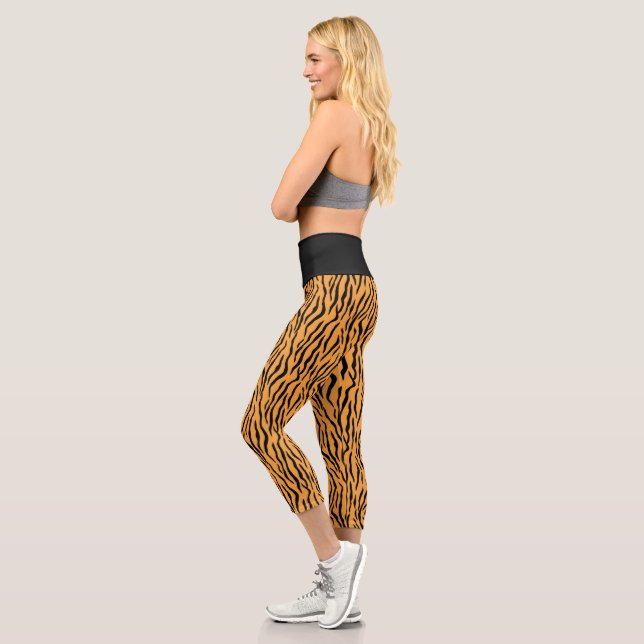 Modern Wild Tiger Pattern Leggings (Left)