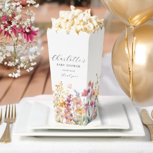Modern, Wildflower Baby Shower Favor Box